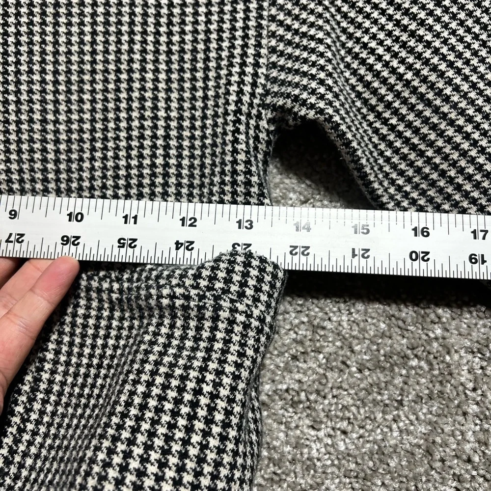 Zara Kids Houndstooth Bomber Jacket Black and White Girls Size 6 *flaw